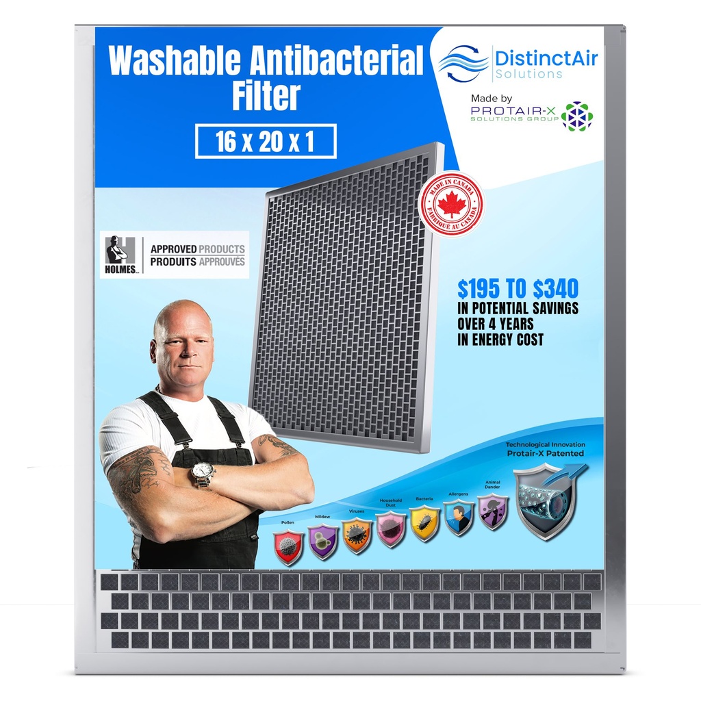 16x20x1 Furnace Filter – Reusable Protair-X | DistinctAir